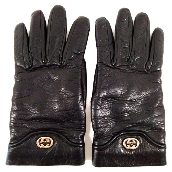 Gucci Gloves Ladies Leather mon212-101425 - Picture 1 of 9